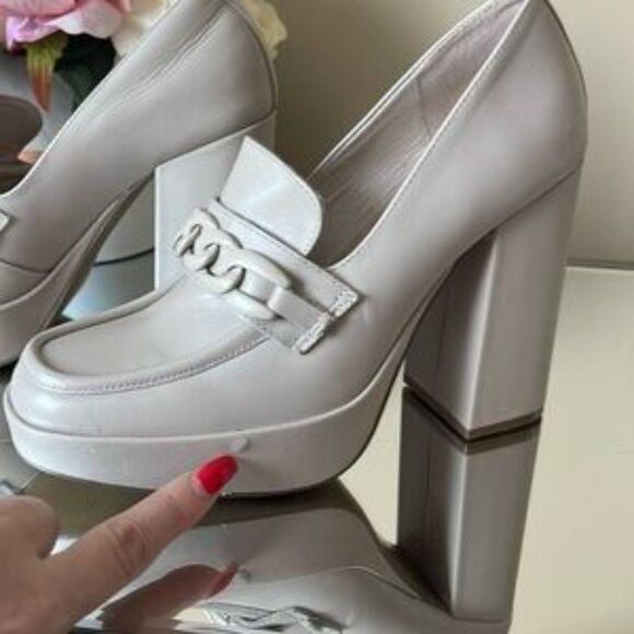 STEVE MADDEN rhylee leather slip on heeled loafer size 10 - Picture 4 of 5